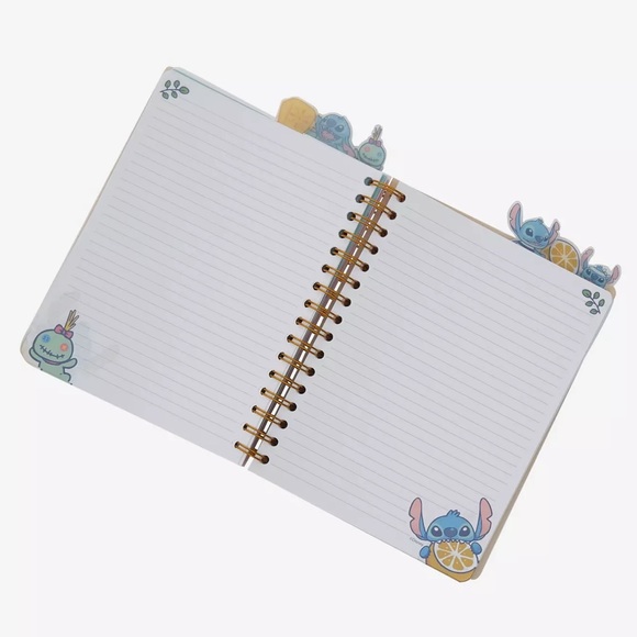 DISNEY LILO & STITCH Motorcycle Traveling Stitch TAB JOURNAL! Wire-Bound Lined - Picture 2 of 3